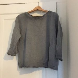 Gray faded American eagle sweater